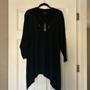 Cable & Gauge Black Long Sleeve Tunic